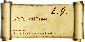 Löw József névjegykártya